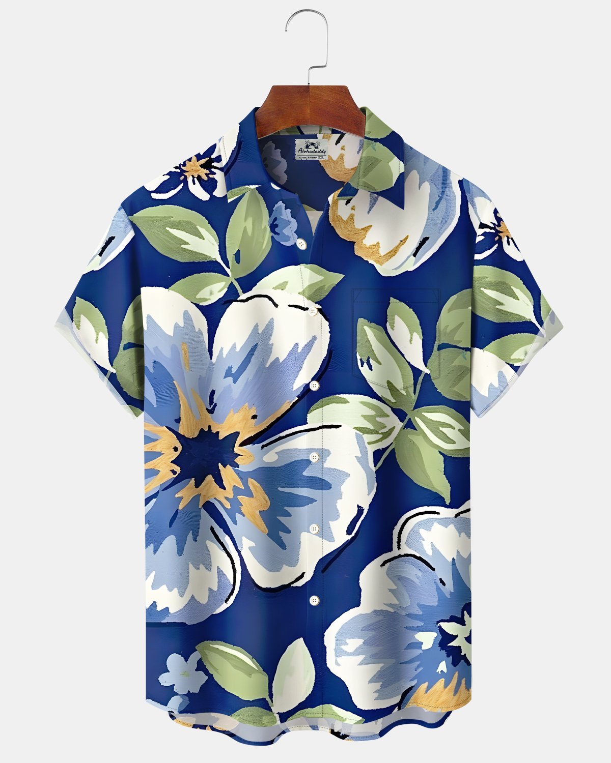 Alohadaddy® Hawaiian Aloha Floral Tropical Hibiscus Short-Sleeve Shirt
