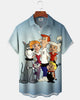 Alohadaddy® Retro Cartoon Classic Animated Puppy Hawaiian Men's Shirt