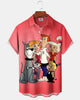 Alohadaddy® Retro Cartoon Classic Animated Puppy Hawaiian Men's Shirt