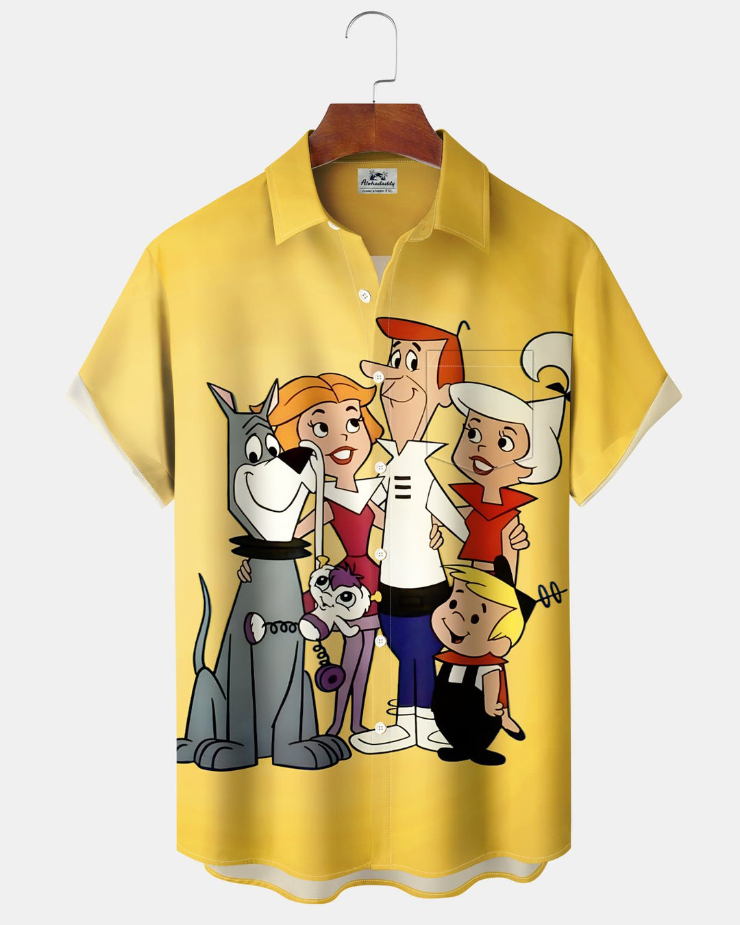 Alohadaddy® Retro Cartoon Classic Animated Puppy Hawaiian Men&