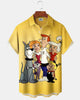 Alohadaddy® Retro Cartoon Classic Animated Puppy Hawaiian Men's Shirt