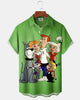 Alohadaddy® Retro Cartoon Classic Animated Puppy Hawaiian Men's Shirt