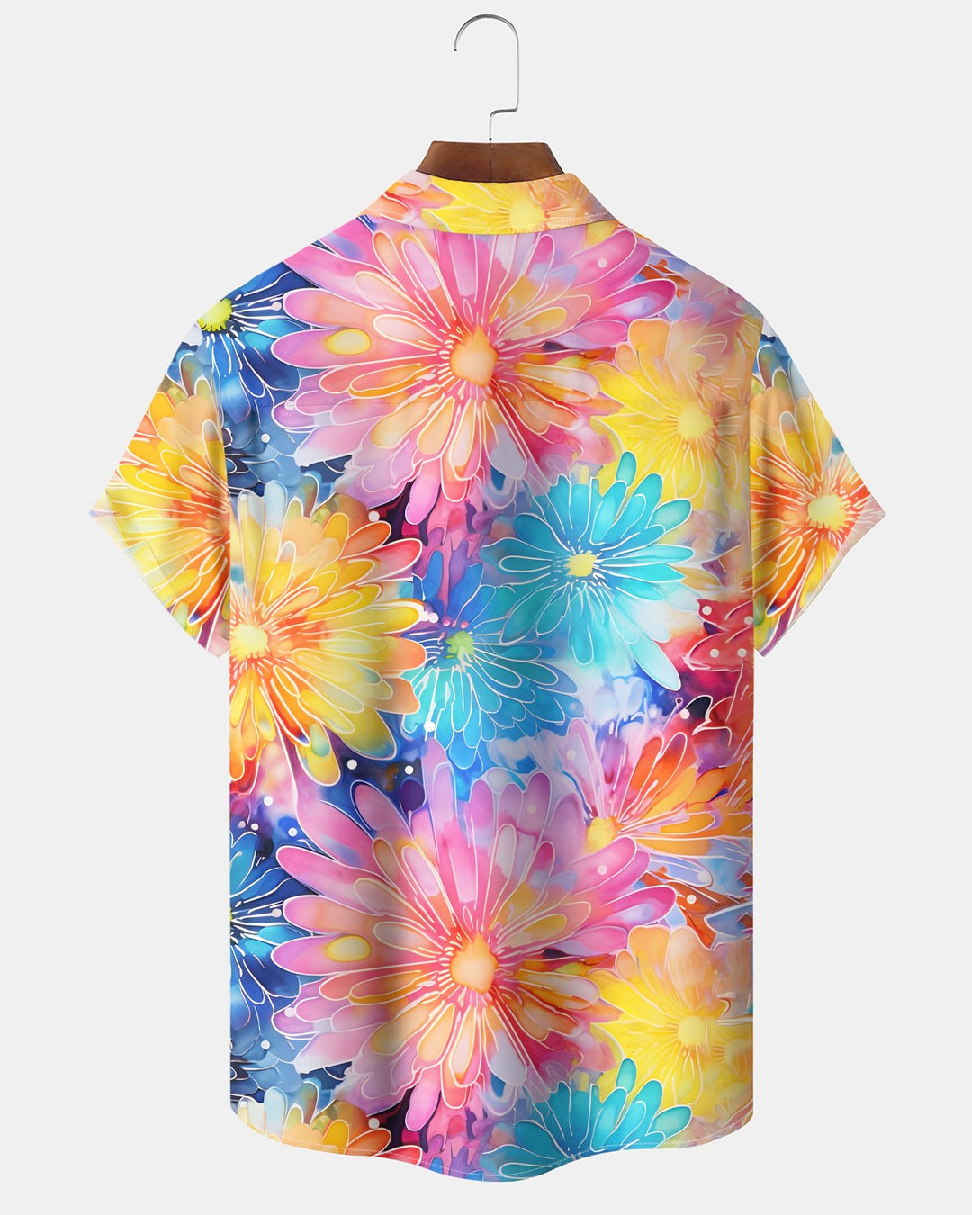 Alohadaddy® Hawaiian Tropical Floral Gradient Watercolor Hibiscus Shirt