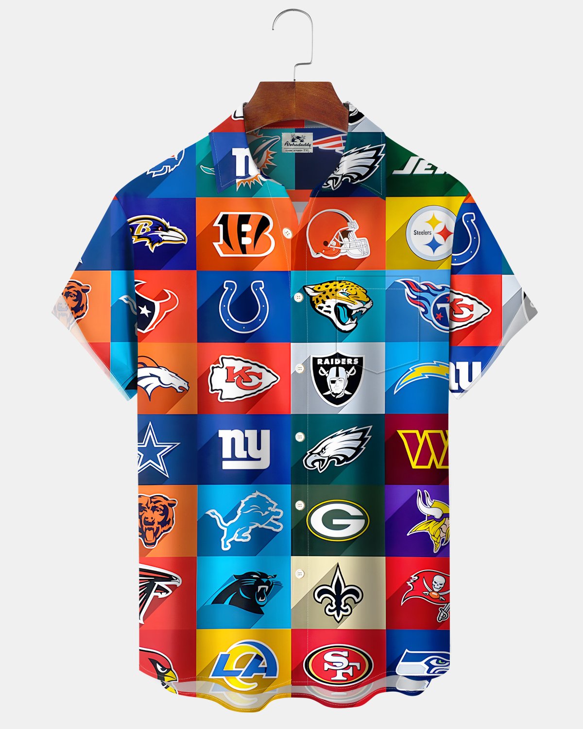 Alohadaddy® Retro Geometric Sports Rugby Classic Men's Shirt