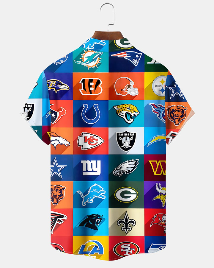 Alohadaddy® Retro Geometric Sports Rugby Classic Men&