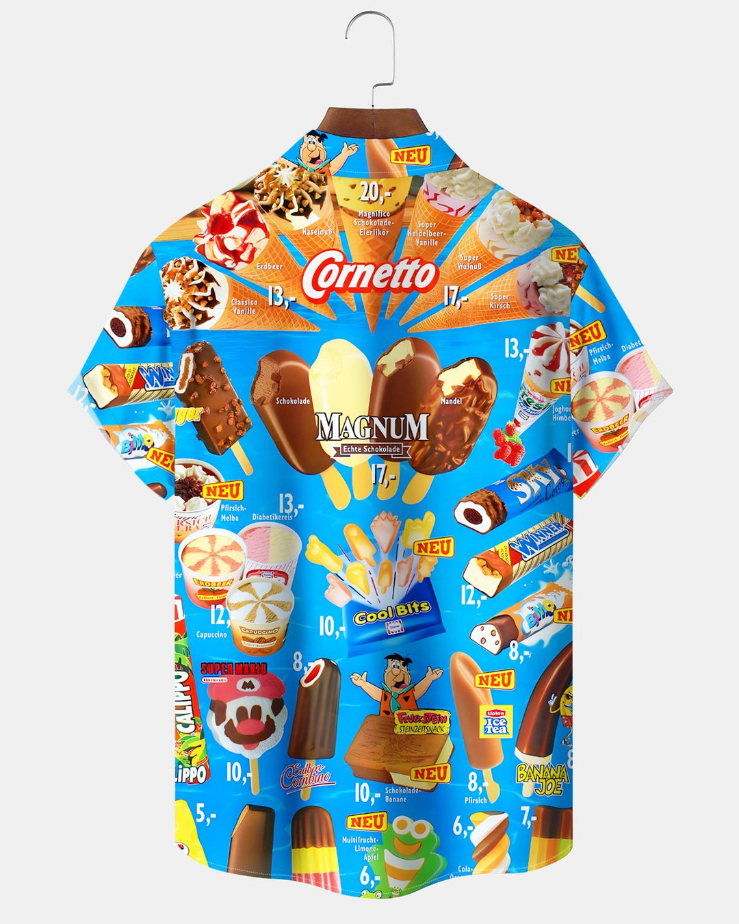 Alohadaddy® Retro Cartoon Ice Cream Cone Hawaiian Shirt
