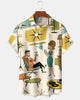 Alohadaddy® Retro Atomic Mid-Century Geometric Cocktail Short-Sleeve Shirt
