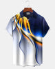 Alohadaddy® Retro Abstract Gradient Print Button-Down Shirt
