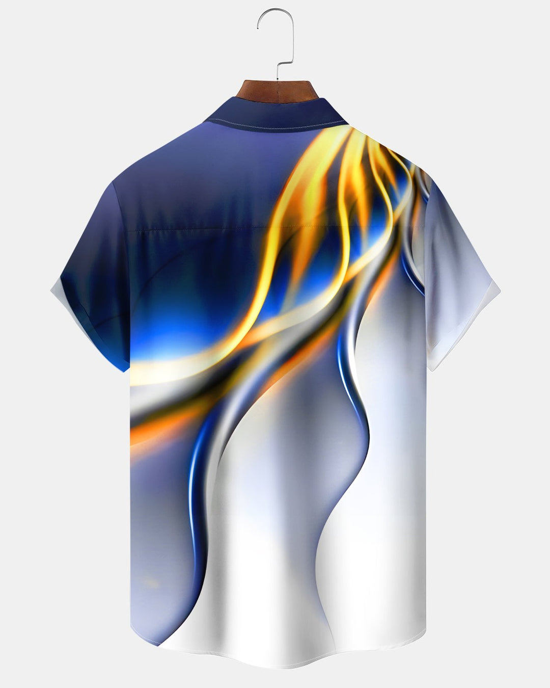 Alohadaddy® Retro Abstract Gradient Print Button-Down Shirt