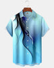 Alohadaddy® Abstract Retro Gradient Line Art Button-Down Shirt