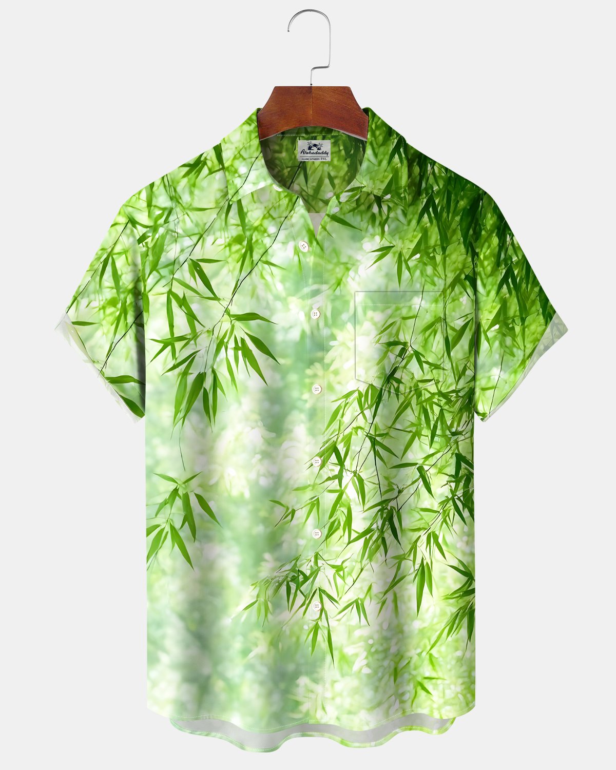 Alohadaddy® Hawaiian Plant Bamboo Men's Button-Down Shirt