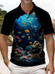Alohadaddy® Marine Life Underwater World Tropical Fish Polo Shirt