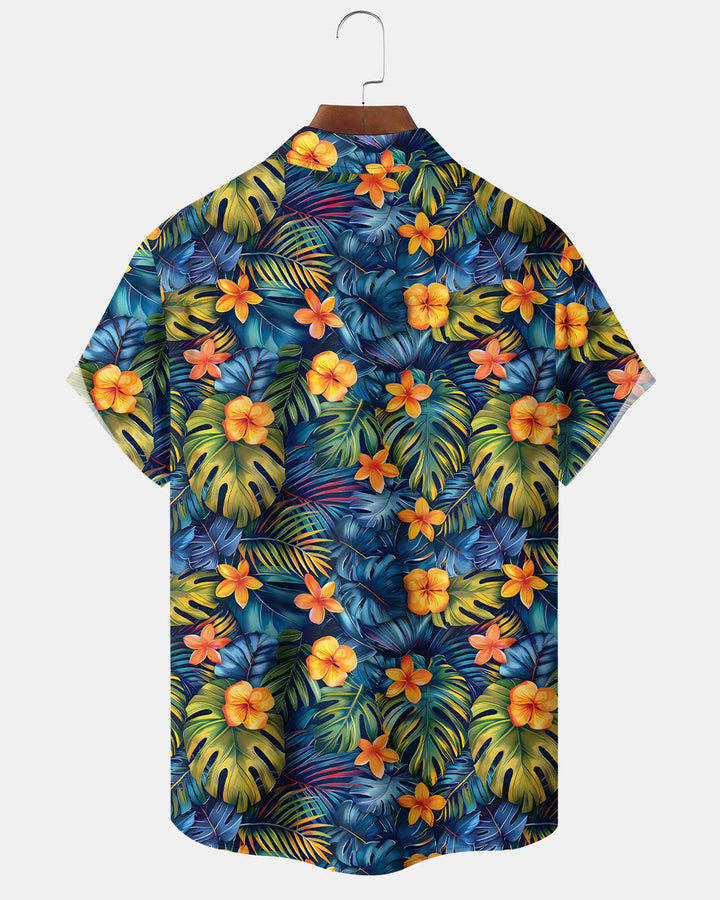 Alohadaddy® Hawaiian Floral Hibiscus Leaf Men&