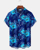Alohadaddy® Hawaiian Floral Tropical Plant Aloha Button-Down Short-Sleeve Shirt