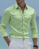 Alohadaddy® Satin Basic Line Print Men's Long-Sleeve Shirt