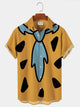 Vintage Men's Nostalgic Movie Fun Hawaiian Shirts Cartoon Stretch Plus Size Art Shirts