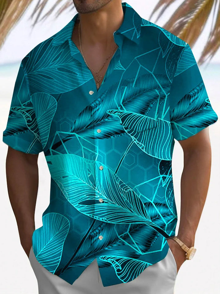 Alohadaddy Beach Vacation Tropical Leaves Men&