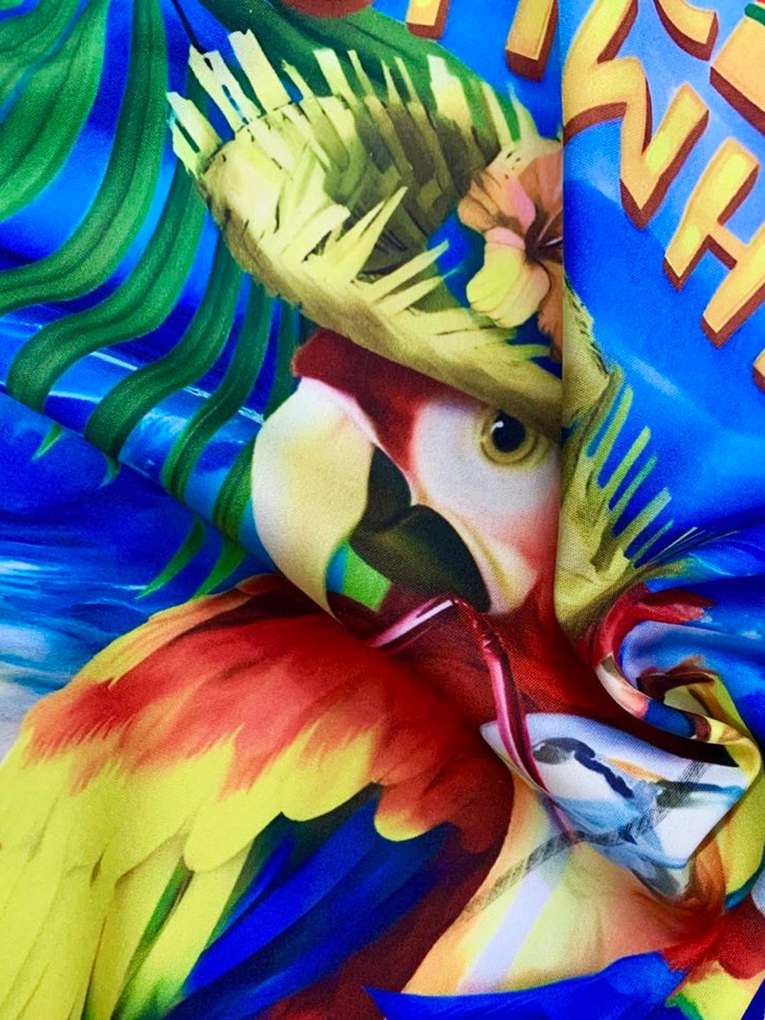 Son las 5 en punto en algún lugar, pantalones casuales de playa hawaianos de manga corta para hombre, pantalones cortos elásticos de talla grande con diseño de loro