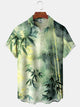 Alohadaddy Hawaiian Ombre Tie-Dye Floral Bamboo Shirt