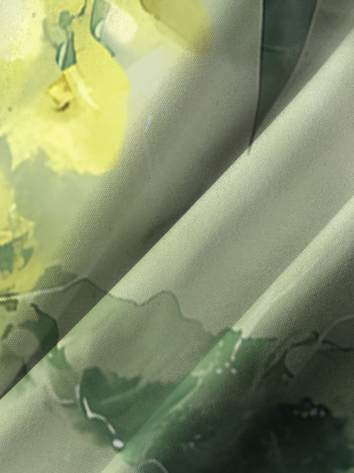 Alohadaddy Hawaiian Ombre Tie-Dye Floral Bamboo Shirt