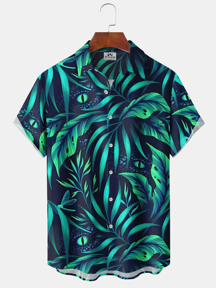 Alohadaddy Hawaiian Flora Snake Vacation Pocket Shirt