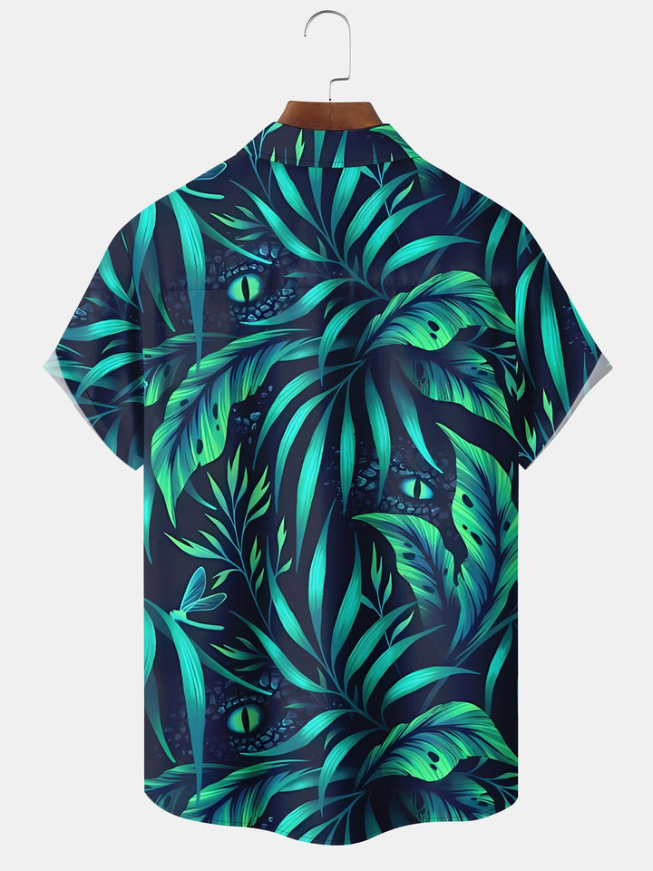 Alohadaddy Hawaiian Flora Snake Vacation Pocket Shirt