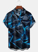 Alohadaddy Retro Gradient 3D Geometric Pocket Shirt