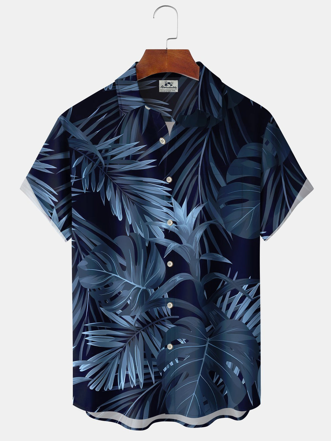 Alohadaddy Hawaiian Vacation Floral Tropical Leaves Pocket Shirt