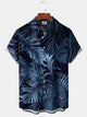 Alohadaddy Hawaiian Vacation Floral Tropical Leaves Pocket Shirt
