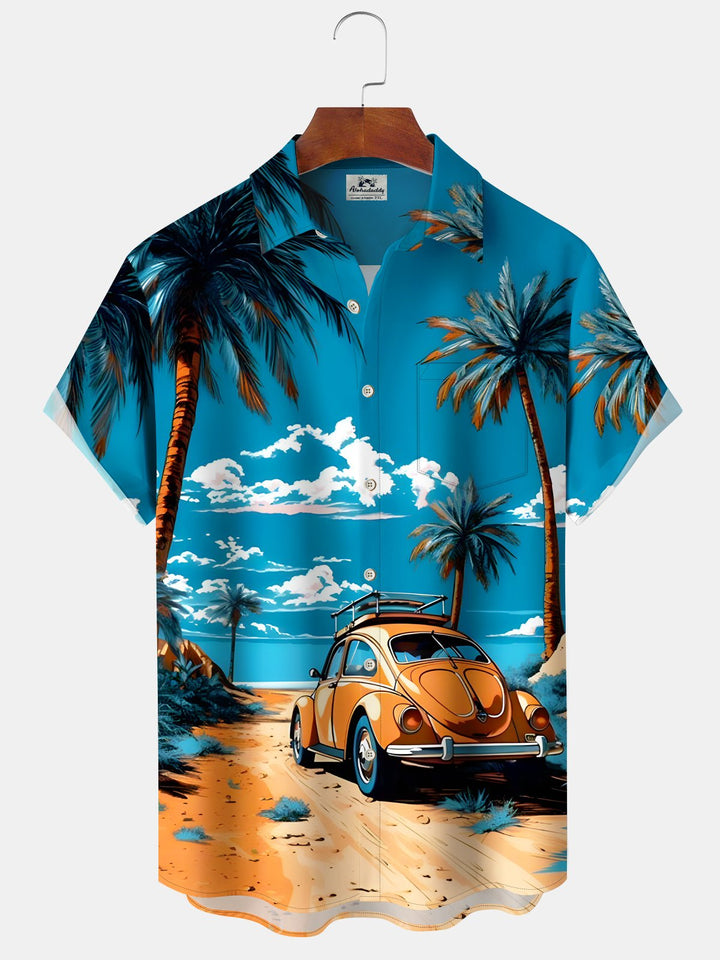 Alohadaddy Hawaii Coconut Tree Botanical Car Print Men&