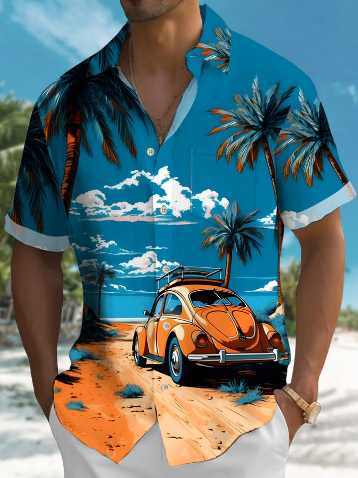Alohadaddy Hawaii Coconut Tree Botanical Car Print Men&