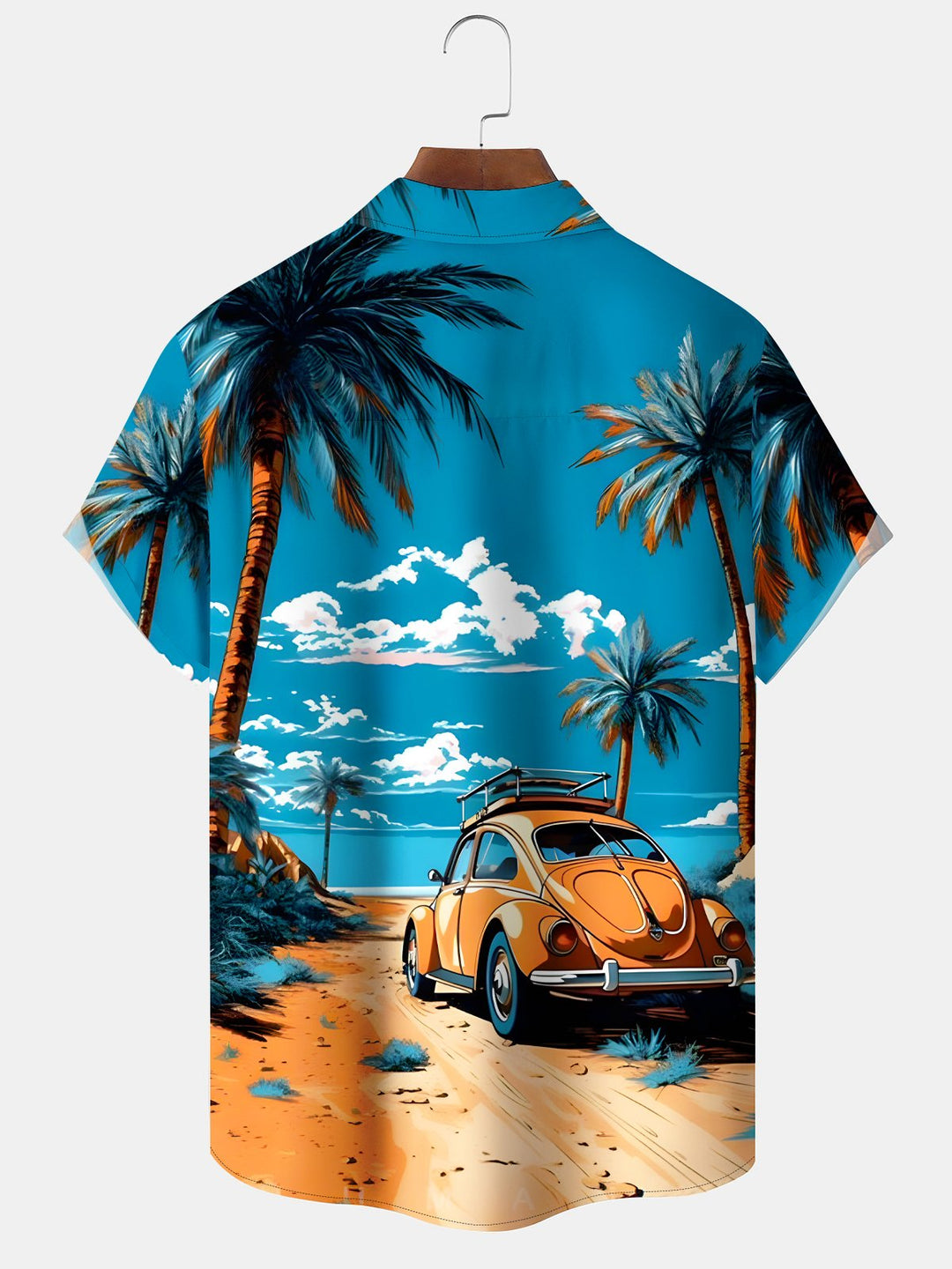 Alohadaddy Hawaii Coconut Tree Botanical Car Print Men&
