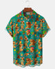 Alohadaddy® Hawaiian Tiki Beach Coconut Tree Straight-Button Shirt