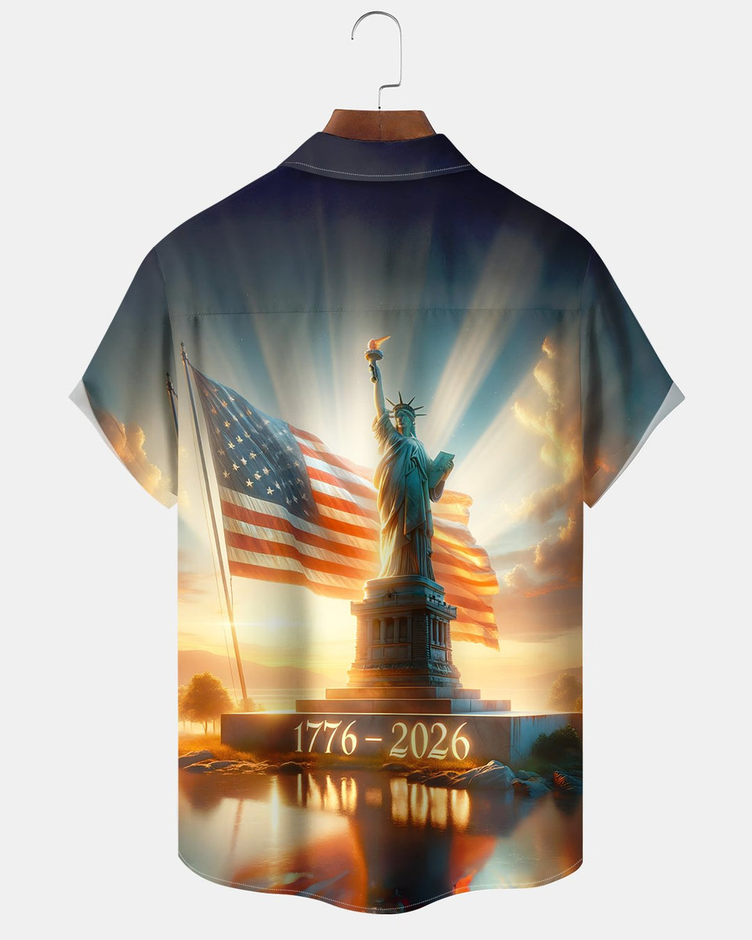 Alohadaddy® Holiday Independence Day 250th Anniversary Short-Sleeve Shirt