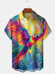 Alohadaddy Hawaii Colorful Beach Tropical Leaves Parrot Shirt