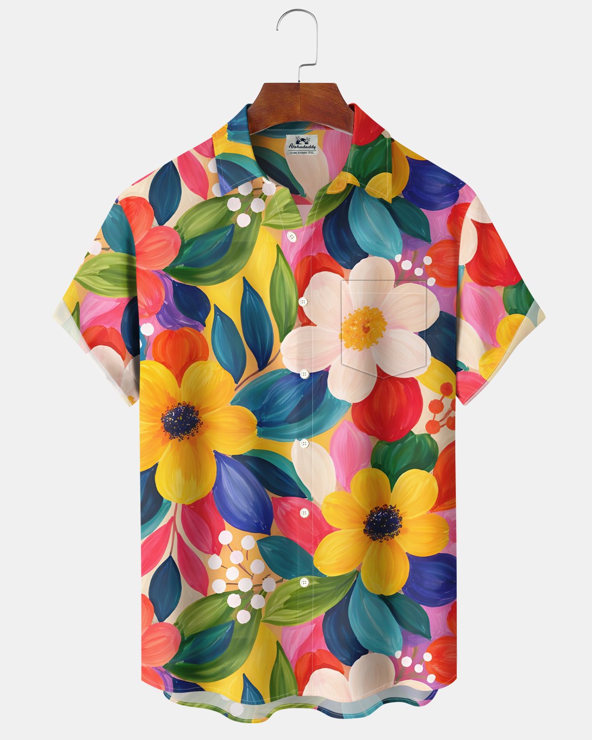 Alohadaddy® Hawaiian Floral Resort Short-Sleeve Shirt