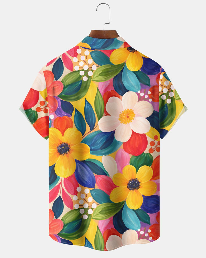 Alohadaddy® Hawaiian Floral Resort Short-Sleeve Shirt