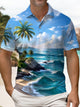 Alohadaddy® Hawaiian Coconut Tree Beach Polo Shirt