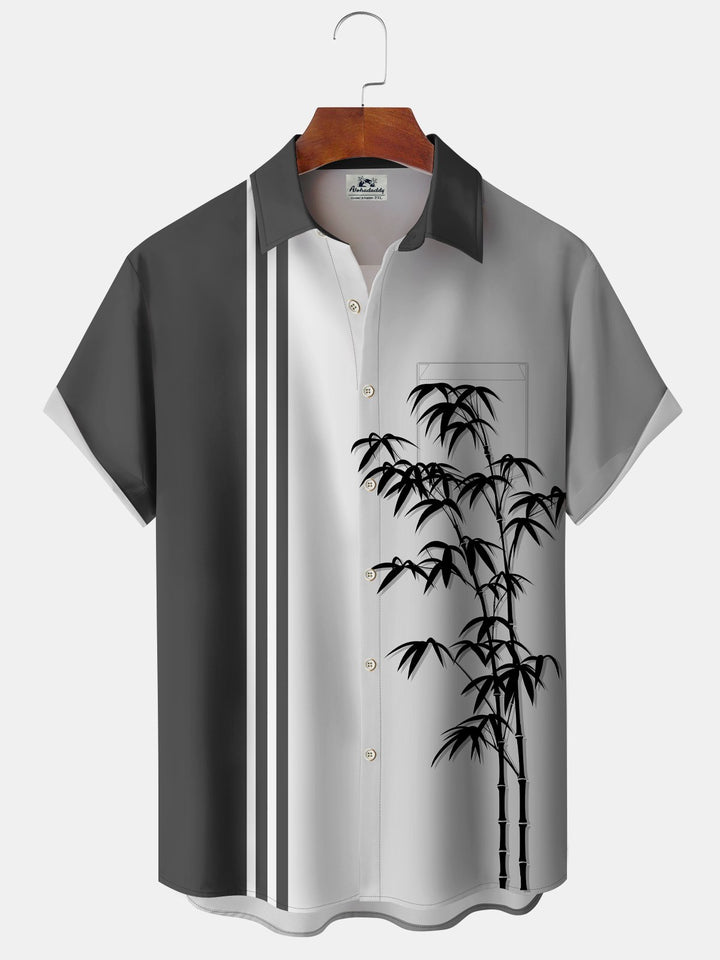 Alohadaddy Vintage Hawaiian Bamboo Bowling Pocket Shirt
