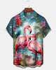 Alohadaddy® Vintage Flamingo Hawaiian Floral Shirt