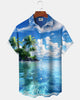 Alohadaddy® Hawaiian Beach Coconut Tree Landscape Shirt
