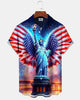 Alohadaddy® Holiday Independence Day Fireworks Statue of Liberty Flag Shirt