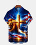Alohadaddy® Holiday Easter Cross Lion Independence Day Flag Shirt