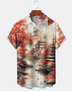 Alohadaddy® Vintage Japanese Ukiyo-e Ink Maple Leaf Shirt