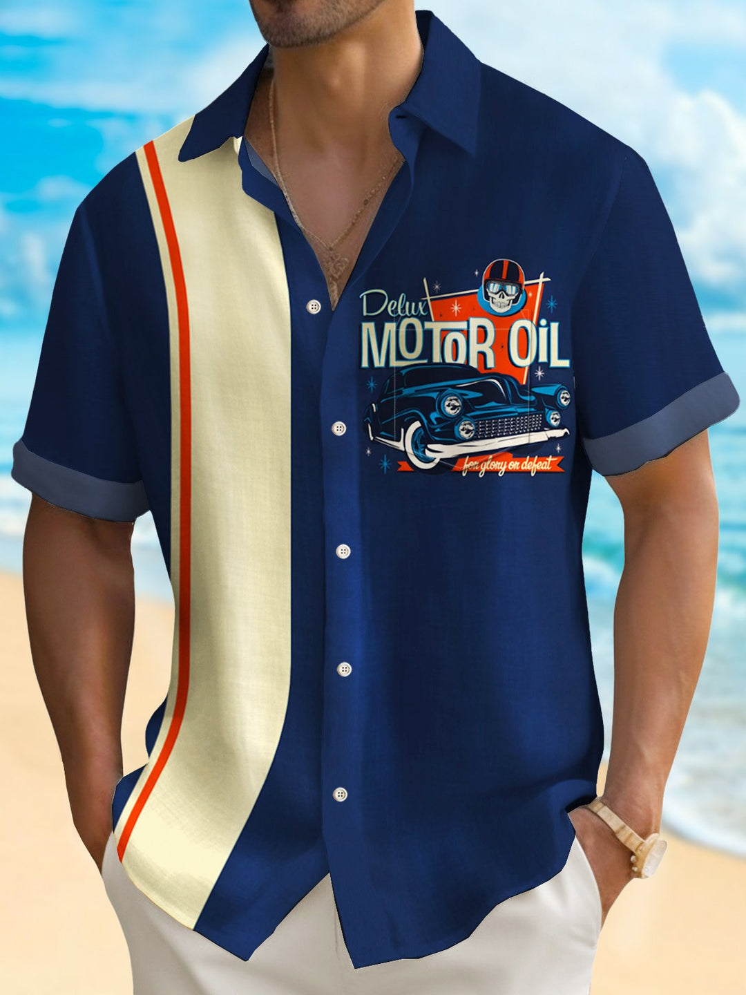 Alohadaddy Vintage Classic Car Blue Men&