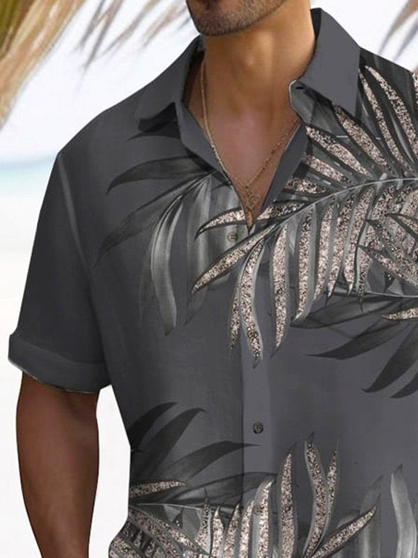 Alohadaddy Beach Vacation Tropical Leaves Men&