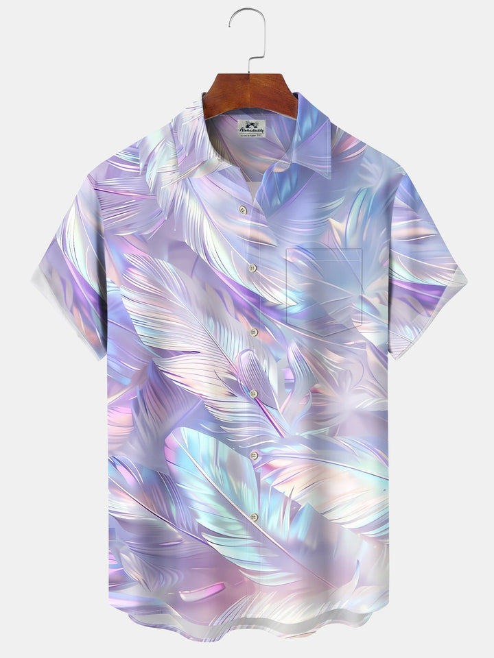 Alohadaddy Hawaiian Tropical Floral Gradient 3D Pocket Shirt