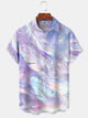 Alohadaddy Hawaiian Tropical Floral Gradient 3D Pocket Shirt