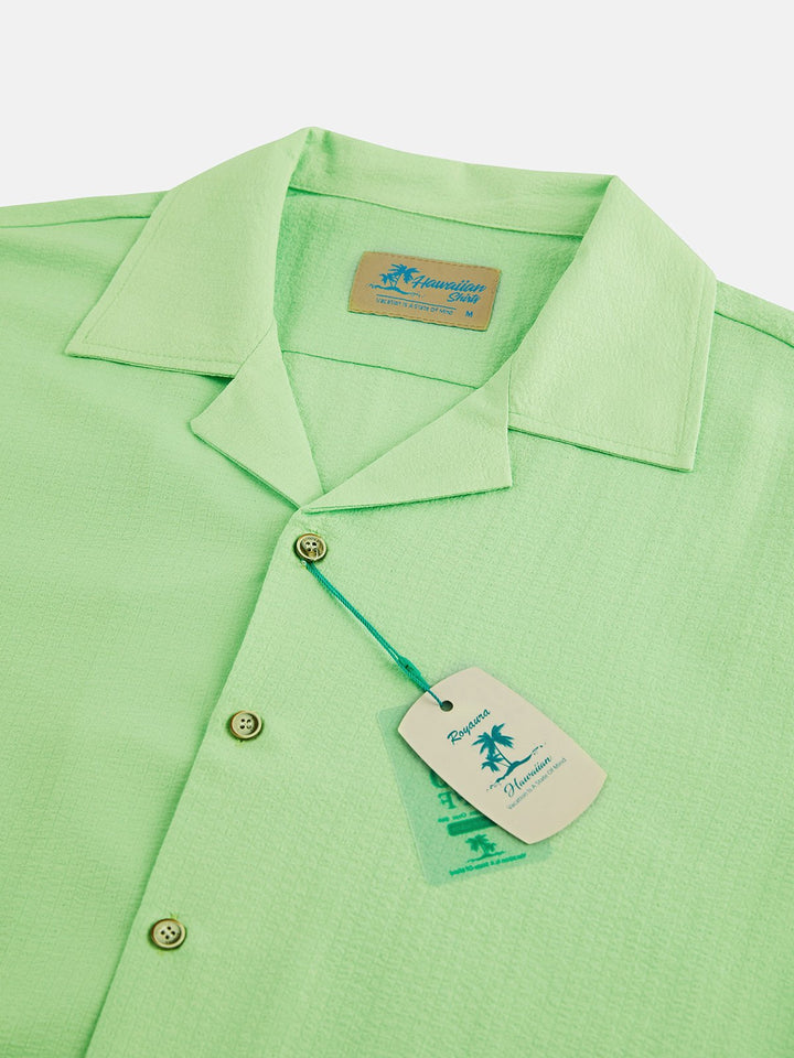 Camisas casuales antiarrugas de seersucker lisas para hombre, blusas básicas multicolor