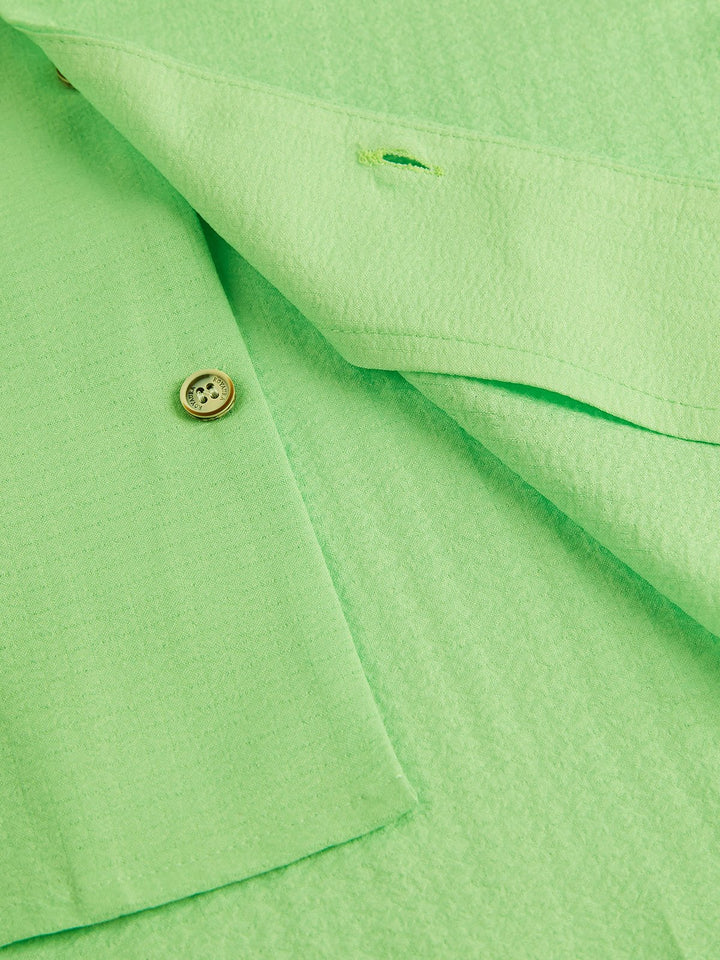 Camisas casuales antiarrugas de seersucker lisas para hombre, blusas básicas multicolor